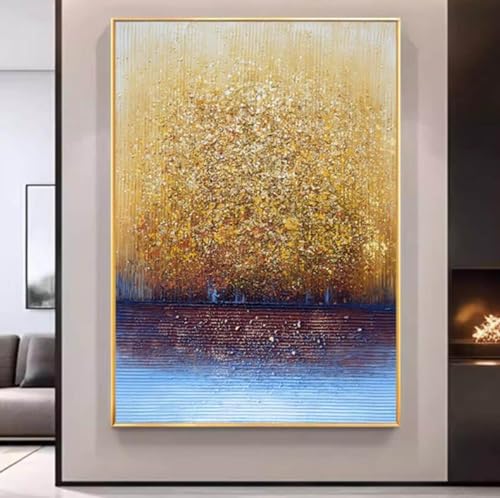 Peintures abstraites peintes à la main pour habiller un grand mur blanc vide
