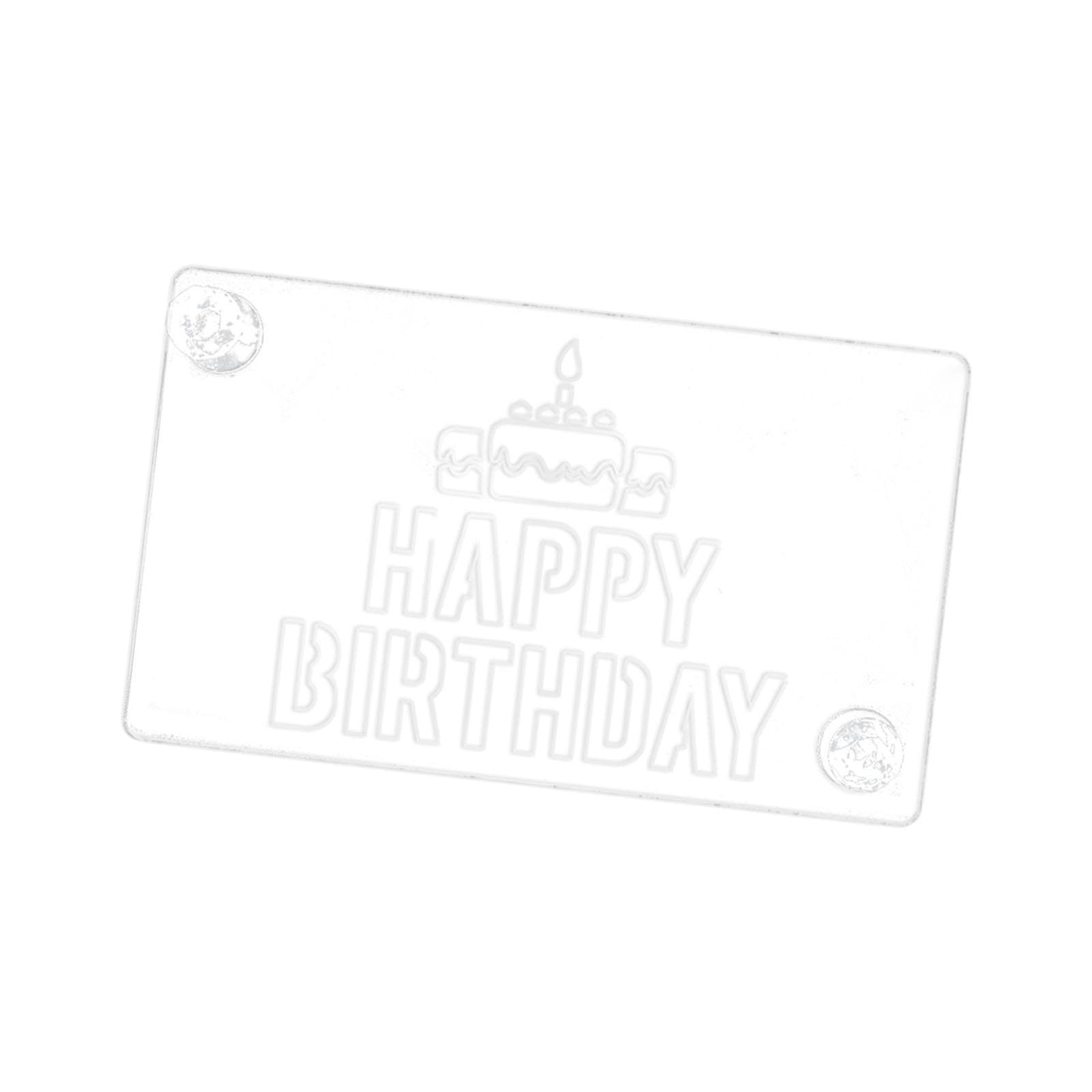 Stencil per torta per decorare biscotti e torte, acrilico, 20 cm x 12 cm, ideale per tiramisù, compleanni, matrimoni e dessert