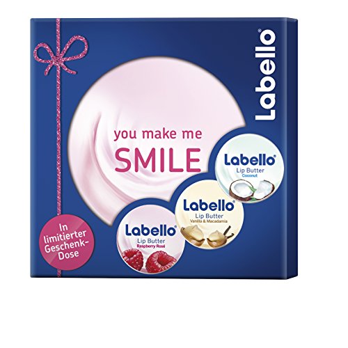 Labello Set of 3 Lip Butters (Coconut, Raspberry Rose, Vanilla Macadamia)