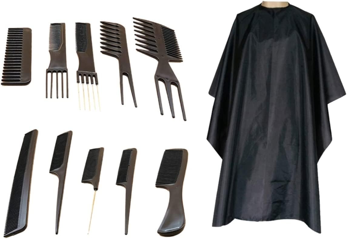 Vaguelly Professional Barber Tool Set Hair Cut Scissors Kit Comb Brush Set for Men's Salon Use