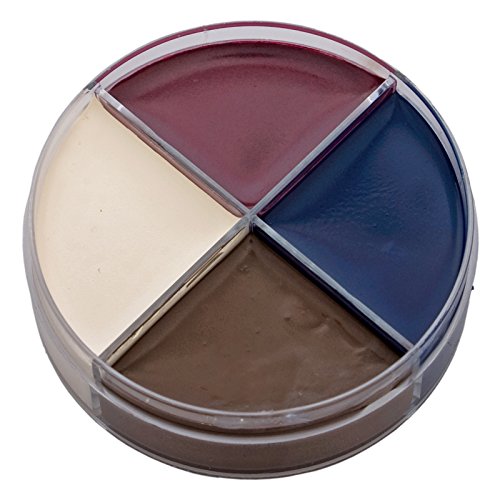 Maskworld Professionelle Theater-Schminke für Leichen - Horror Make-Up Set Creme Schminkdose 4 Farben - Halloween Karneval Motto-Party