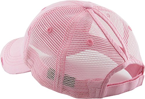 Image of Classic Plain Ponytail Messy High Bun Headwear Adjustable Cotton Trucker Mesh Glitter Hat Baseball Cap