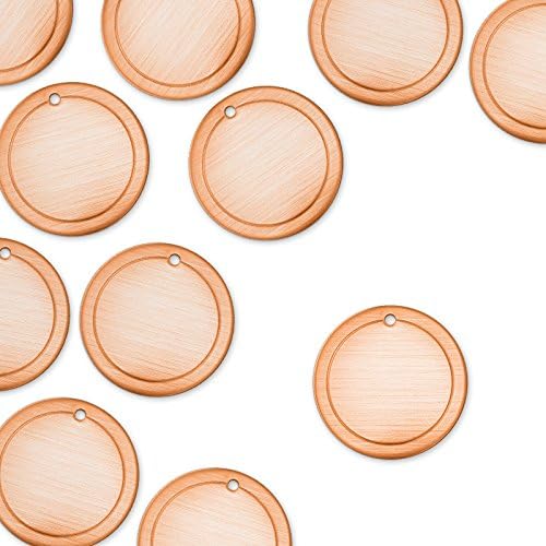ImpressArt Border Circle 1" Premium Metal Stamping Blanks, 24 Pieces, (Copper)