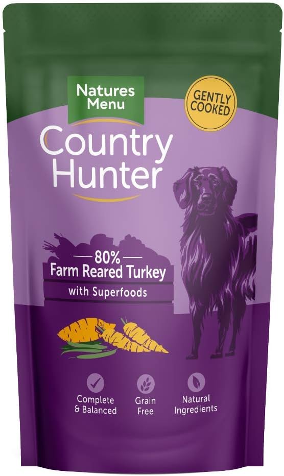 Country Hunter Dog Food Pouch Farm Reared Turkey 3 x (6 x 150g)