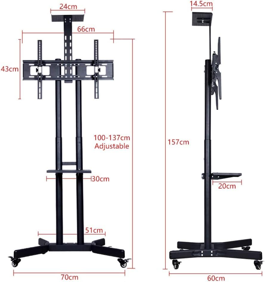 Soporte móvil para TV con ruedas para pantallas 32-65 pulg miniatura 2