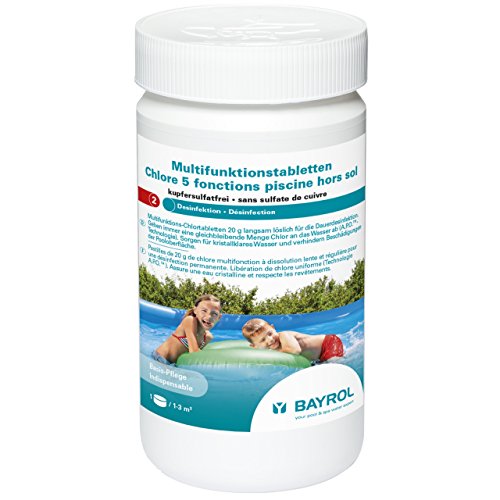 Bayrol Multifunction Tablets 20g Kupfersulfatfrei 1 kg Jar Quick Up Pools