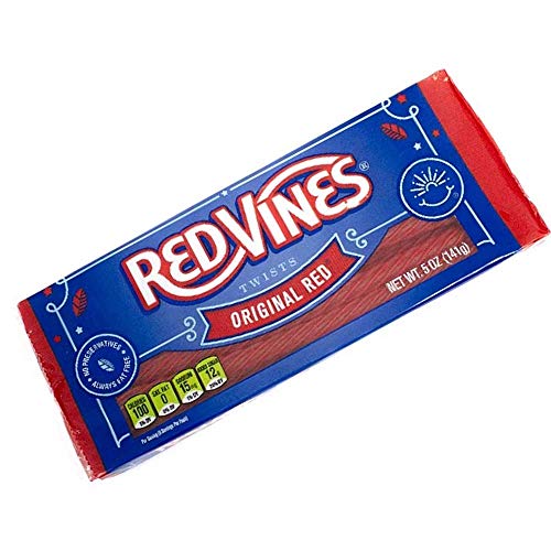 Red Vines Licorice, Original Red Flavor, 5oz Tray, Soft & Chewy Candy Twists, (New Version)
