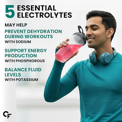 Image of Carbamide Forte Electrolyte Effervescent Tablet | Electrolyte Supplement for Sustained Energy & Hydration with 5 Essential Electrolytes, No sugar + 4 Vitamins & Amino Acids | Pack of 100 Tablets x 2
