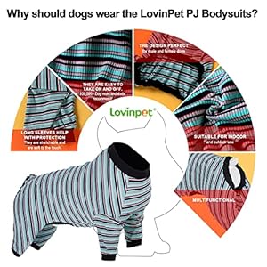 Lovinpet large dog pajamas pjs  cotton multi color stripe dog shirt full body 99 9 cotton dog onesie large breed dog jammies pet pjs 3xl   cucciolini doodles
