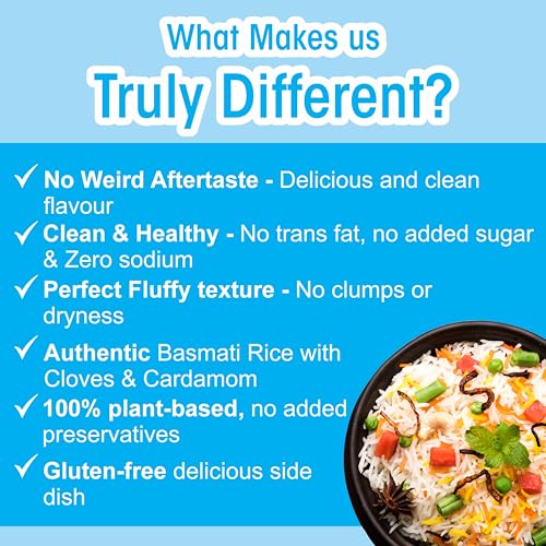 Reganic Organic Basmati Rice, Cloves & Cardamom Infused, Microwaveable, Ready in 60 Seconds, Pack of 6, Halal & Kosher Certified