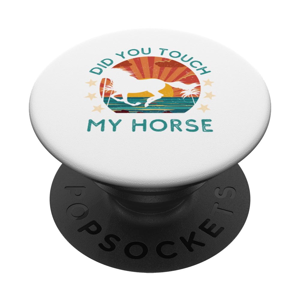 equine enigma - the horseplay tee PopSockets Swappable PopGrip, Black