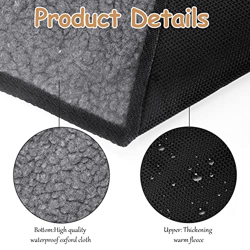 Gohytal Hundedecke für Unterwegs Faltbare Wasserdichte Haustier Decke Flauschig Weich Waschbar Decke für Haustier wasserdichte und Hundedecke Matte für Hunde Welpen Katzen Autositz 100 X70cm (Schwarz)