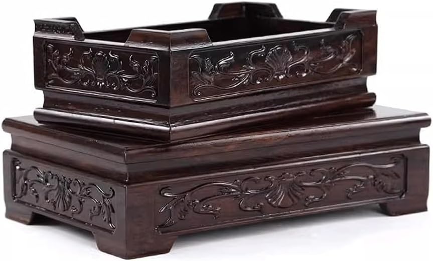 盆栽台座マホガニーブラケットベースソリッドウッドクラフト長方形オーナメント植木鉢花瓶ティーポット仏像ベース花瓶台座ディスプレイスタン