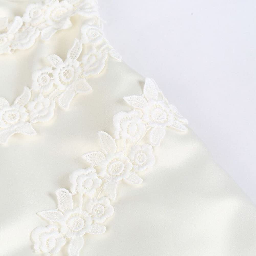 Robe de Mariée Femme Longue Col en V en Dentelle Taille Empire sans Manches Robe de Soirée Robe de Mariage en de Bal