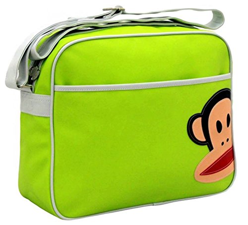 Paul Frank Julious Monkey Fluorescent Green Lime Shoulder Messenger School Bag