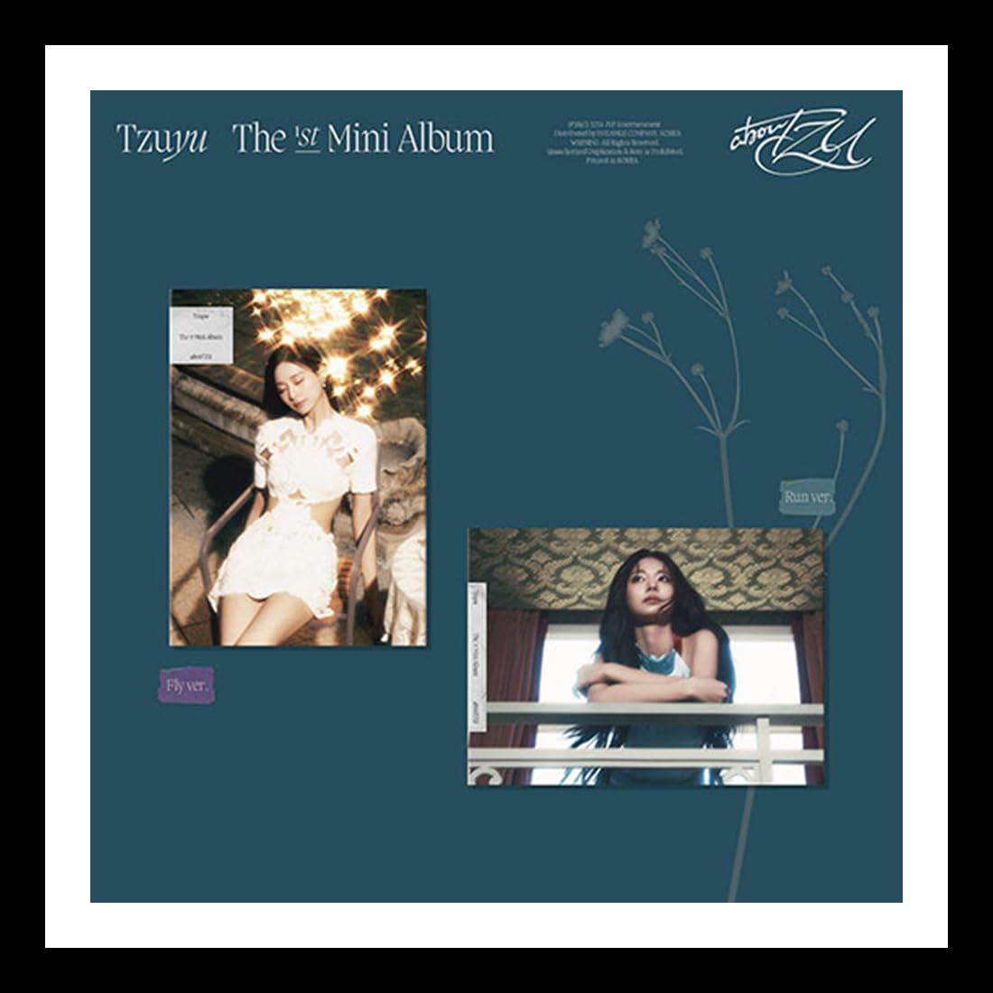 (POB) TWICE TZUYU ABOUTZU 1st Mini Album (FLY / RUN - Random Ver. + Gift Card + Incl Poster) K-POP SEALED
