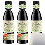 usy Bundle für Mazzetti CREMAceto mit 60% Aceto Balsamico di Modena 3er Pack (3x250ml Flasche) + usy Block