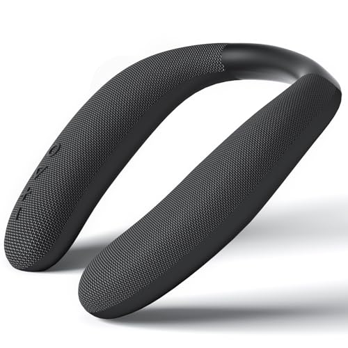 Smalody Altavoz Bluetooth Altavoz inalámbrico portátil con Banda para el Cuello Teatro Estéreo Sonido Envolvente con micrófono inalámbrico para Deportes al Aire Libre,Incluye Receptor
