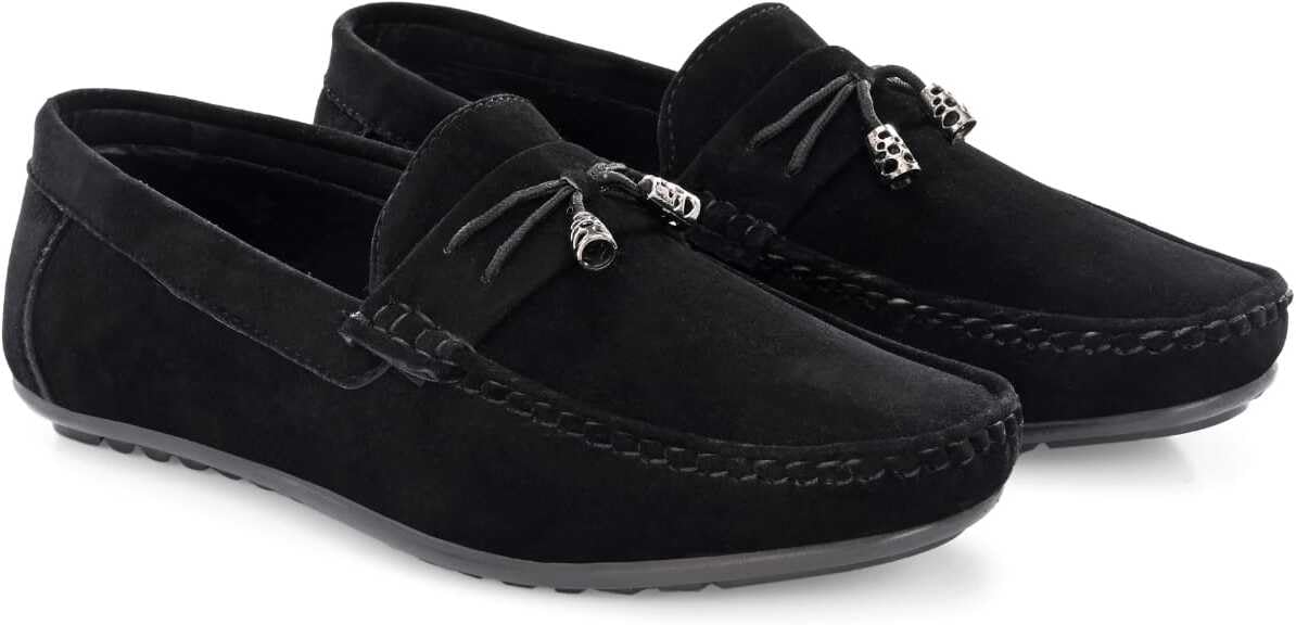 Trendy Velvet Stylish & Good Looking Casual Round Shape Shoes for Men Loafers for Men (Black)-image-28