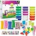 DIY Slime Making Kit - Perfect Arts and Crafts for Girls & Boys - Best Slime Kit for Glow in The Dark Slime w Slime Supplies to Make Your own Clear Slime, 20 Plus Glitter Vials & Play Doh Containers