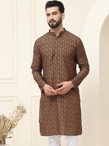 Image of SOJANYA (Since 1958 Men's Exquisite Silk Blend Kurta Elevate Your Festive Look-Crafted for Excellence