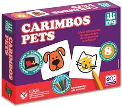Nig Brinquedos Carimbo Didático Pets e Acessórios 28 Peças