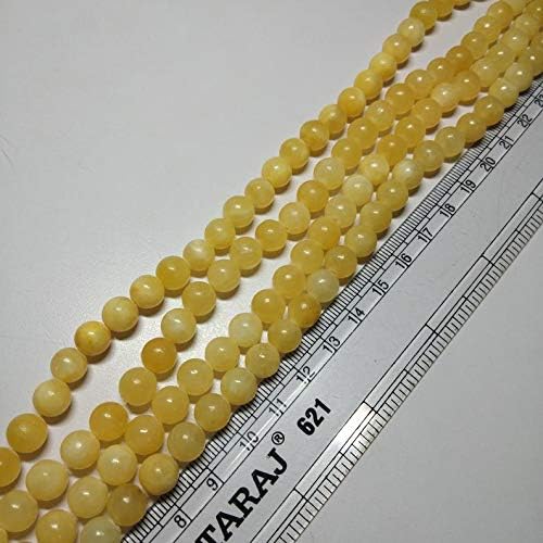 Miniatura 4 de Cuentas de piedras preciosas de calcita amarilla natural AAA de 1 hebra para la fabricación de joyas  0.236in cuentas redondas  cuentas sueltas