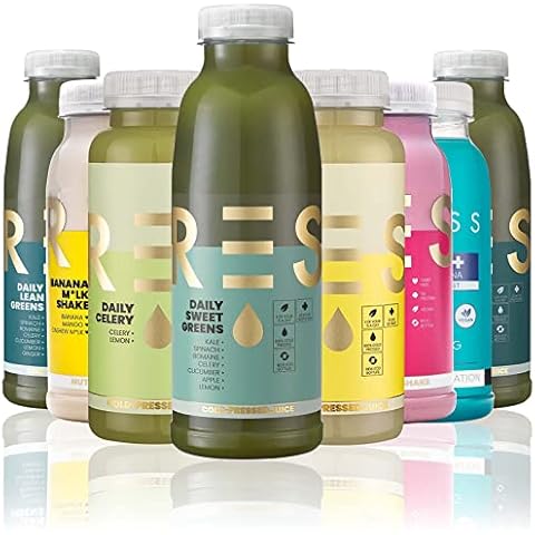 Press London- Softcore- 1 Day Juice Cleanse- Meal Replacement for Diet- Celery, Green & Apple Juice, Milk & Water, Low carb for Women and Men Cover
