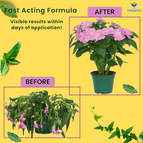 Image of Utkarsh Plant Boost - Liquid Bio Fertilizer, Organic Growth Booster for Faster, Healthier Home Garden Plants, Ideal for Vegetables, Flowers, Herbs & Promotes Healthy Roots (Pack of 3 of 50 ml)