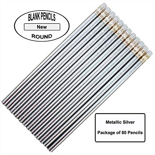 Lápices EZPENCILS & GIFTS metálico plateado x80 2HB miniatura 2