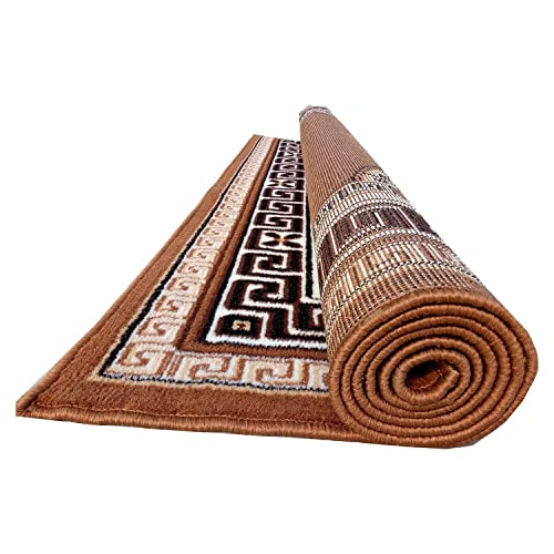 Image of Soft Modern Washable Beautiful Acrylic Rugs for Home Decor Living Room 5x7 Feet (150 x 200 Cm) Gold Color, rectangular