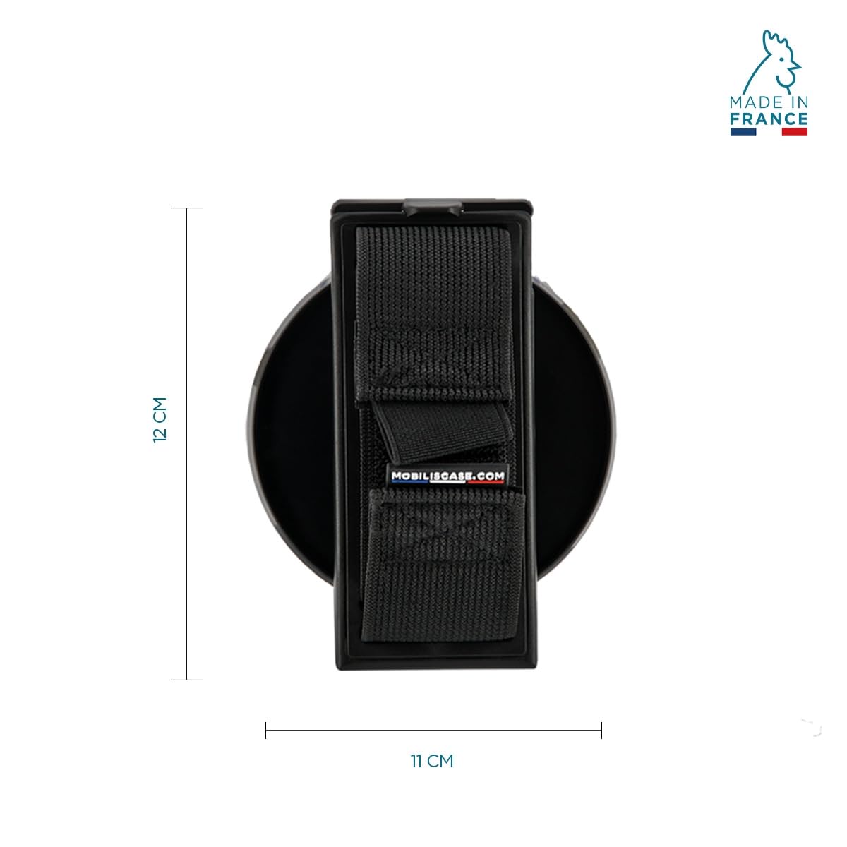 Mobilis Soporte Universal Giratorio para Tableta y iPad, Correa de Mano/Empuñadura de Agarre Ajustable, Rotación de 360°, Soporte para Lápiz, Tablet Grip, Negro