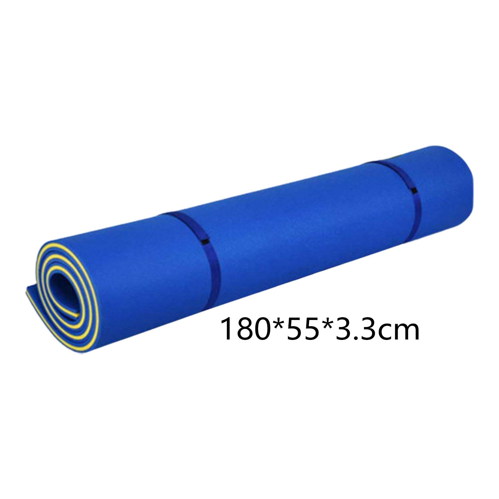 Schwimmende Matte Wasser Floating Pad Pool Raft Mat XPE Material Leicht zu Reinigen Und Transportieren für Sommer Surfen Wasserpark Urlaub Freizeit, Blau Gelb Blau