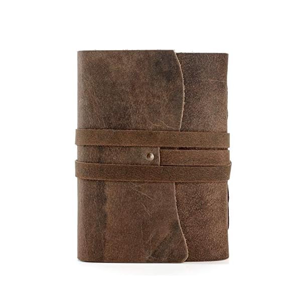 Handmade Leather Diary/Writing Notebook, Diary/Bound, Daily Notepad for Men and Women, Unlined Paper, Medium, Writing… – Bild 3
