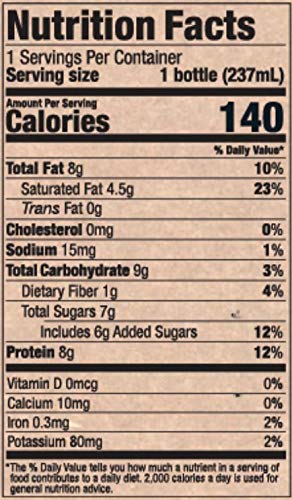 siggi's® Plant-Based Probiotic Coconut Drink, Peach, 8 oz. – Single Serving Dairy Free Snack, More Protein Than Sugar