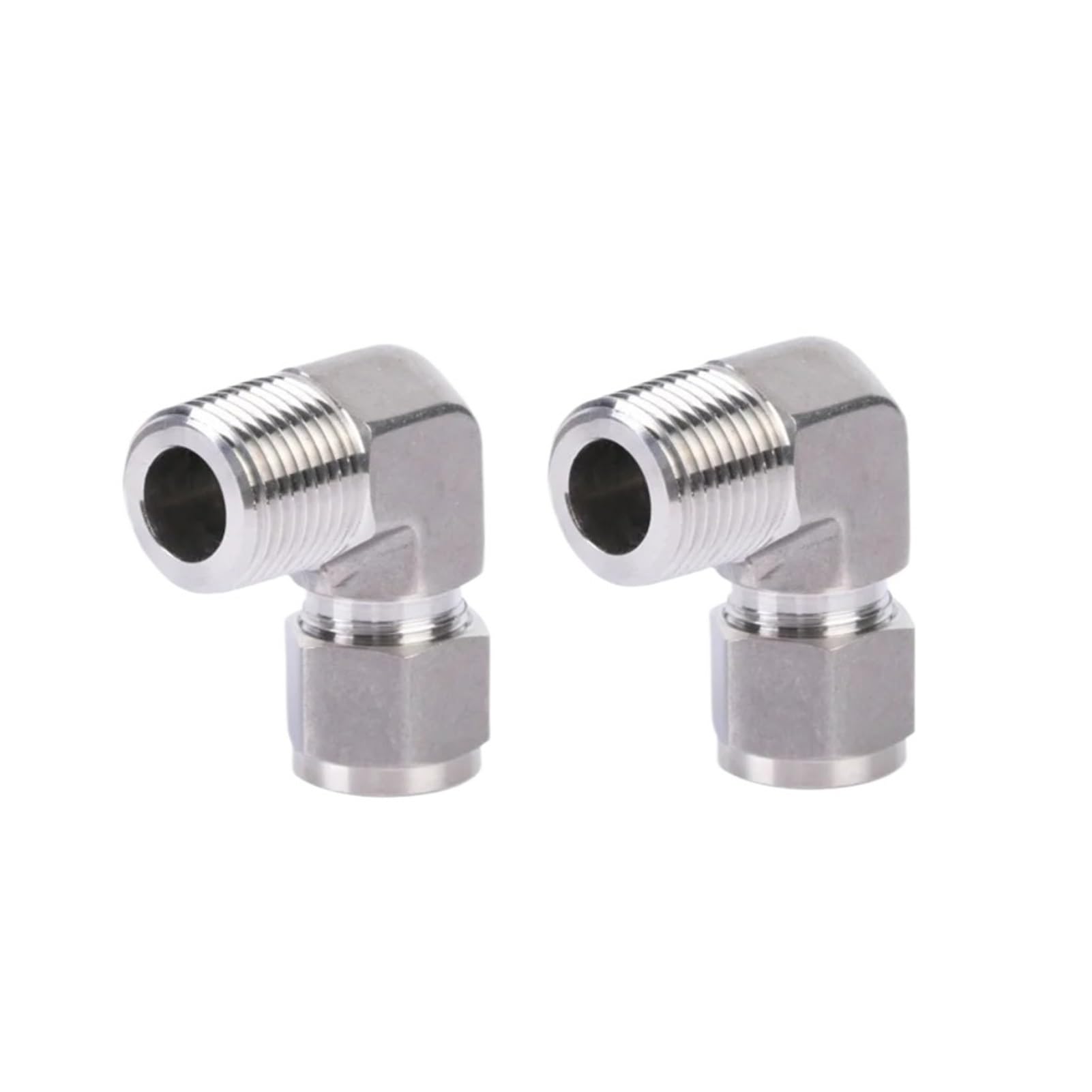 Codo 90 ° 1/8 "1/4" 3/8 "1/2" X 6 8 10 12 Mm tubo OD compresión 316 acero inoxidable forjado instalación de tuberías agua(NPT 1,5l8 Inch)