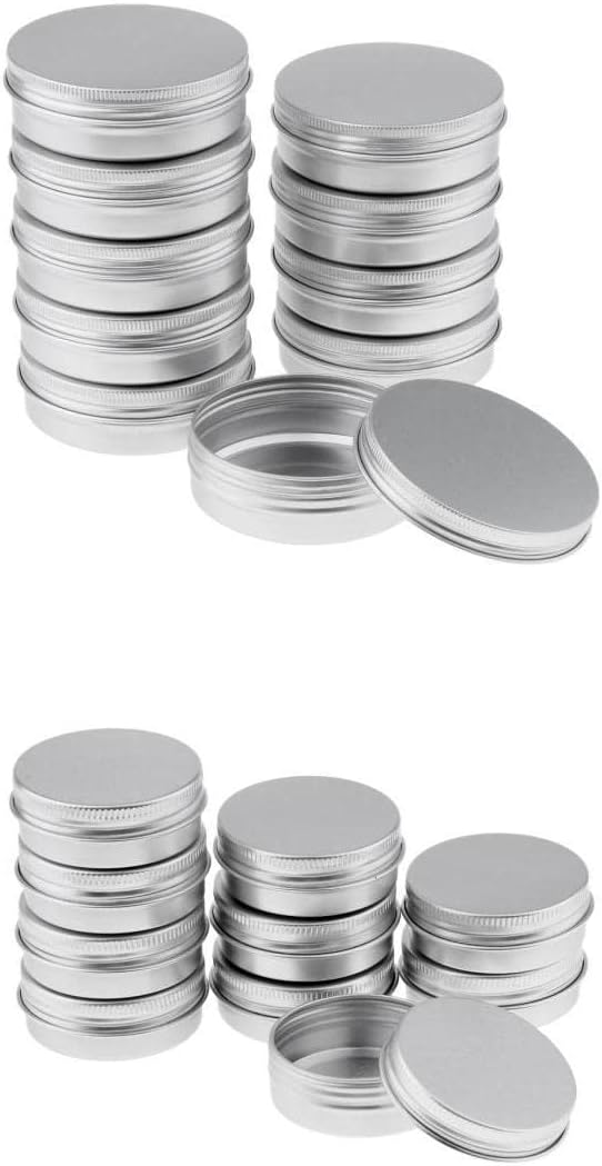 20 Empty Aluminum Tins Cans with Screw Lids Container Jar Top Round 30g,100g | Health & Beauty | Makeup | Makeup Tools & Accessories | Other Makeup Tools & Accs