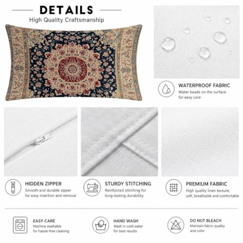 Housse coussin extérieur imperméable bohème pour canapé de jardin