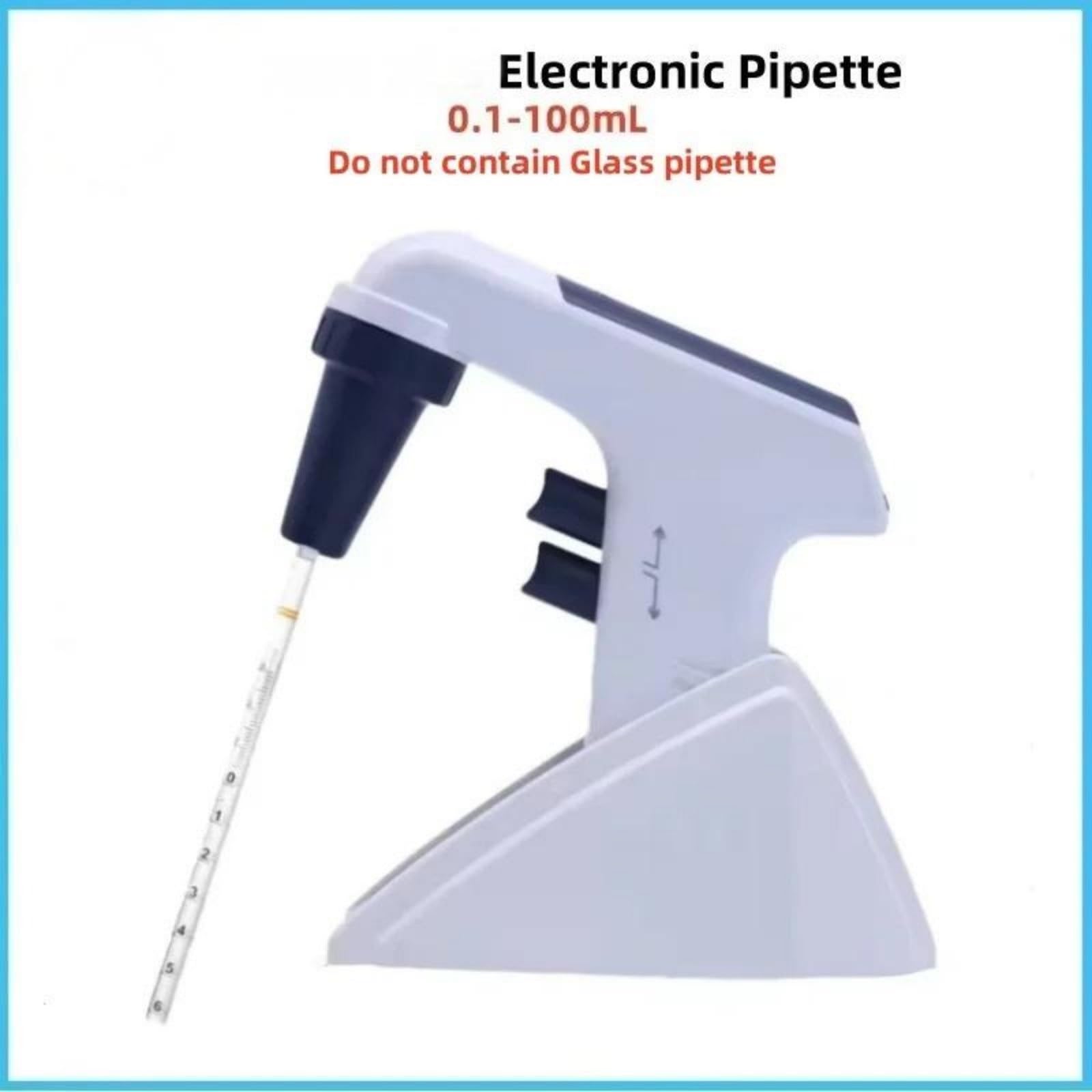Pipeta eléctrica de 0,1 a 100 ml, pipeta laboratorio automática gran capacidad con pantalla LCD, equipo,Micropipetas