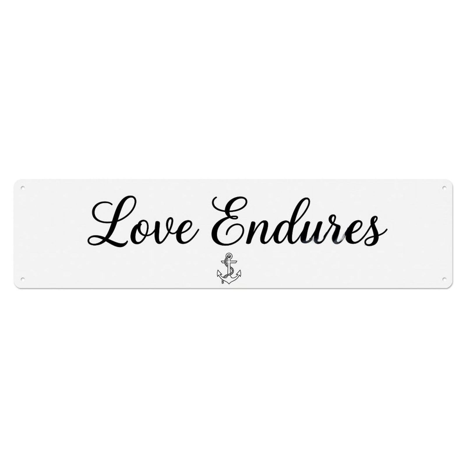 Love Endures Faithful Household Metal Tin Sign