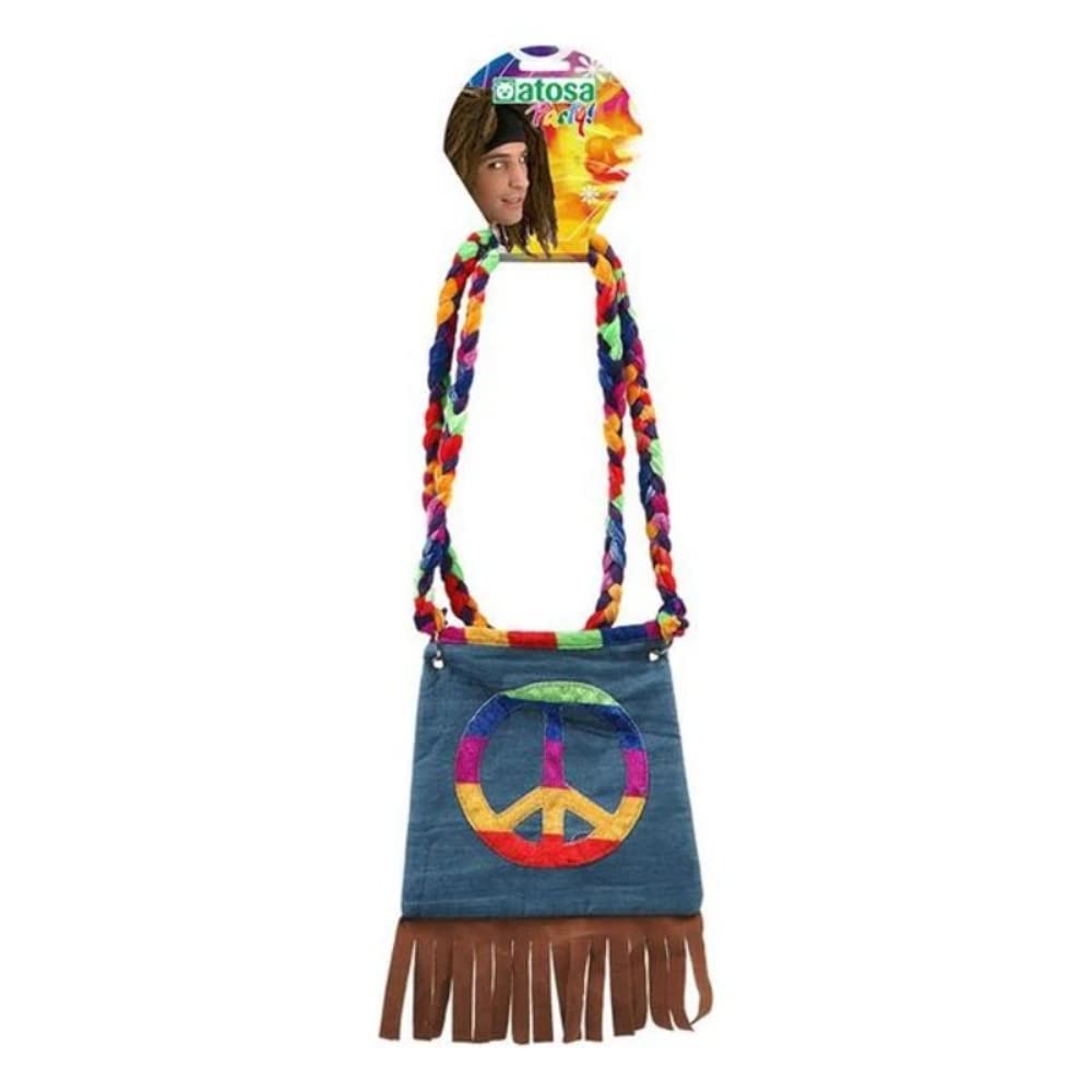 Atosa – Lapel Bag Hippy Multicolour Fringe
