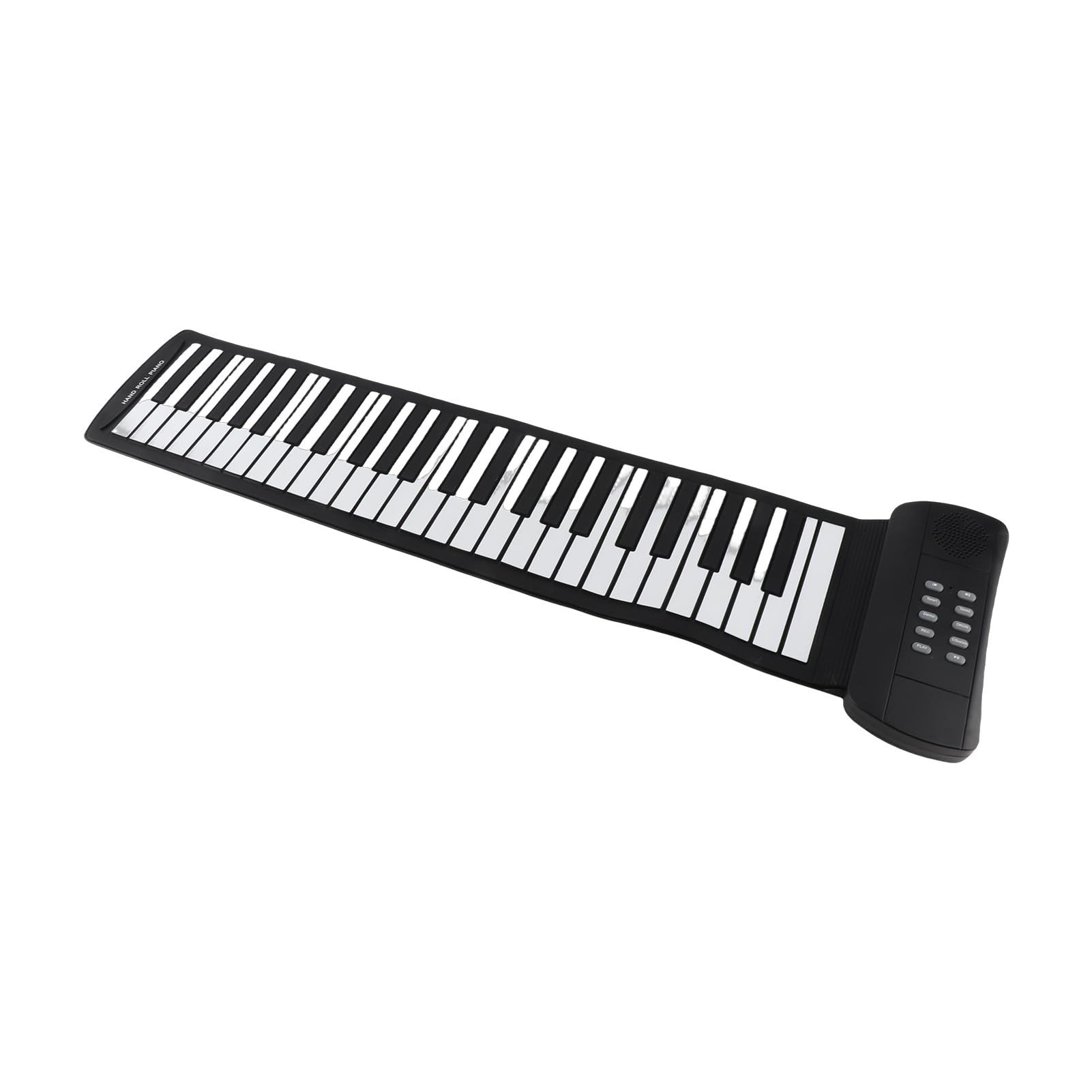 Roll-Piano Silikon-Tastatur, 49 oder 61 Tasten, Faltbares Keyboard mit Stereo-Lautsprecher, 16 Instrumente, 6 Demo-Songs, Aufnahme & Sustain-Funktion, für Kinder & Anfänger (49