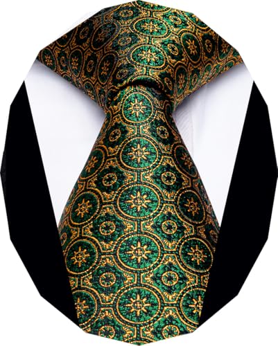Image of YourTies Paisley Men's Necktie Woven Silk Floral Ties for Men Designer Formal Business Party Wedding