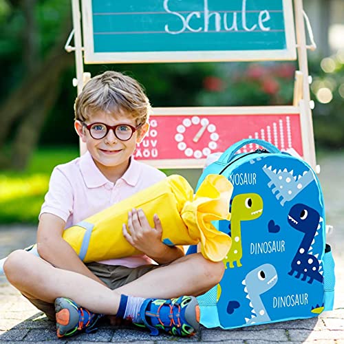 Sac à dos multicouche bleu dinosaure pour éviter les cahiers écornés à l'école