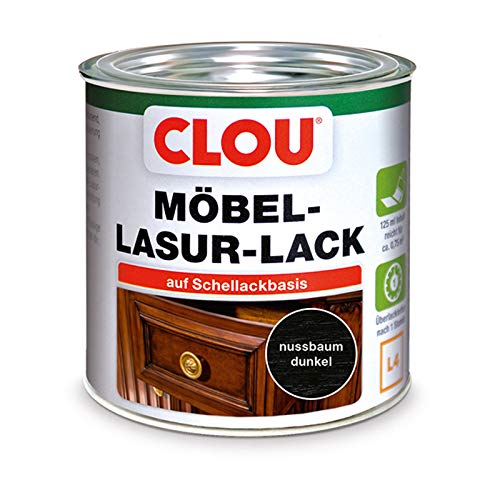 125ml Clou Möbel Lasur Lack L4 nussbaum dunkel
