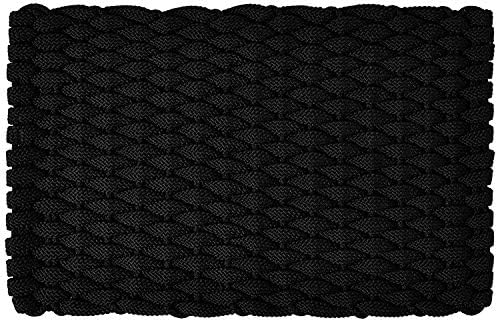 Rockport Rope Doormats 2038374 Indoor and Outdoor Doormat, 20" x 38", Black