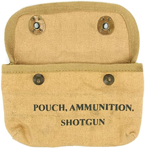 Calyx U.s. Wwii Khaki Canvas Shotgun Shell Pouch Khaki Canvas Ammo Pouch #TOP5