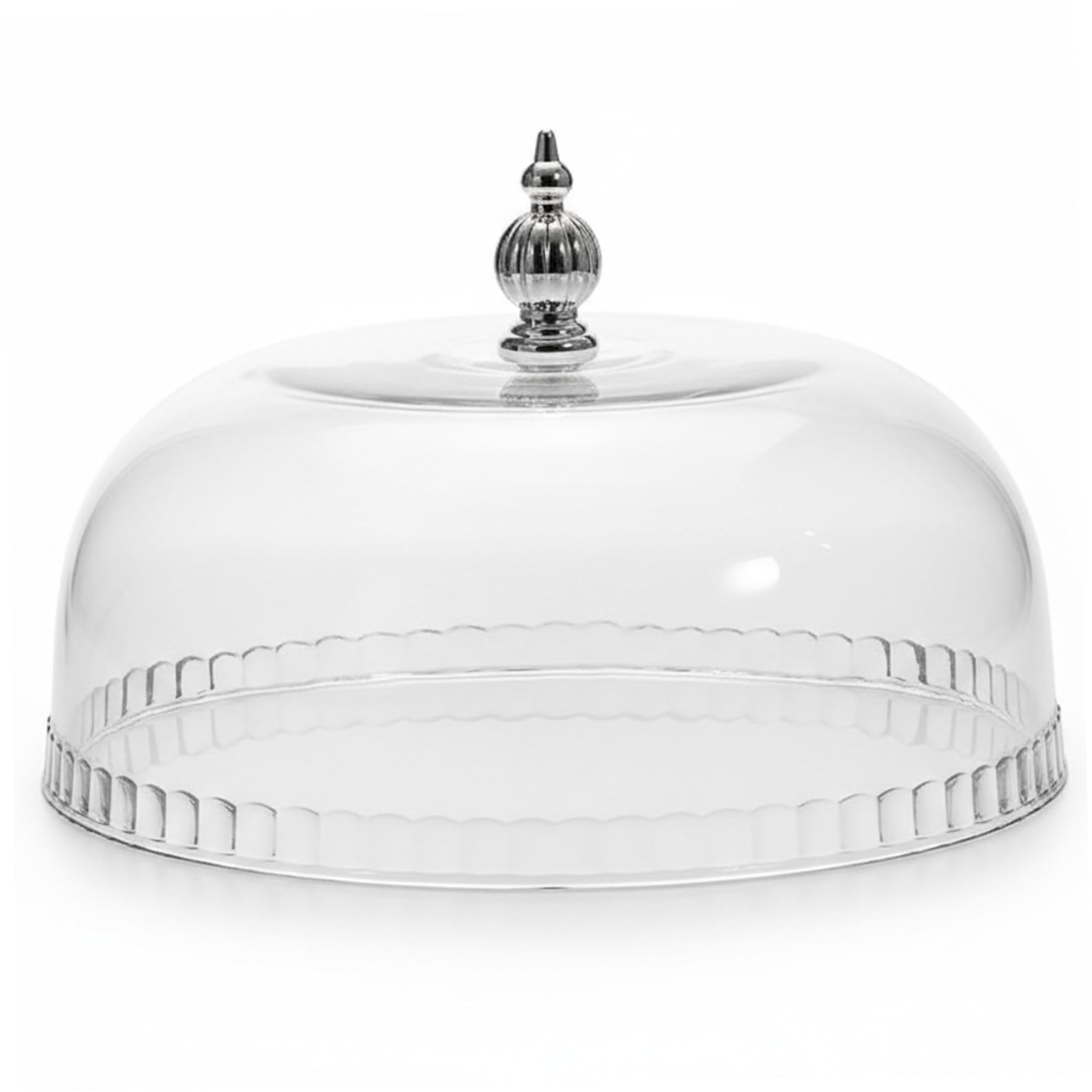 Couvercle à gâteau plastique dôme transparent 9,1 pouces pour cuisine et support de présentation