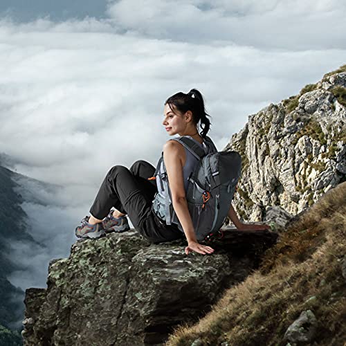 Mier Women's Convertible Travel Pants Lightweight Stretch Outdoor Hiking Cargo Pants With 6 Pockets, Quick Dry And Water Resistant, Graphite Grey, 8 #TOP4