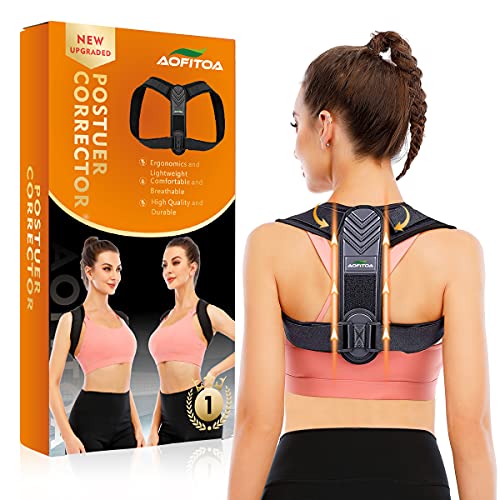 Posture Corrector for Women and Men, Upgraded Upper Back Brace for Posture, Back Support and Spine Alignment, Adjustable Back Straightener Posture Corrector for Neck, Shoulder&Back Pain Relief